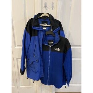 The North Face Goretex Mountain Jacket Set Men’s XL Blue Black Vintage